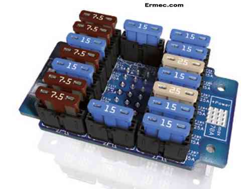 175261; ERNI Central Electric Unit Standard module with 16 ATO fuses