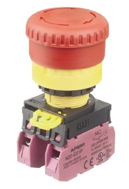 A02ESI3B102IX0; Double pole - Normally closed Emergency stop switches 22mm