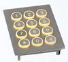 Apem Inox Keyboard12 keys;Yellow LED;Standard marking;